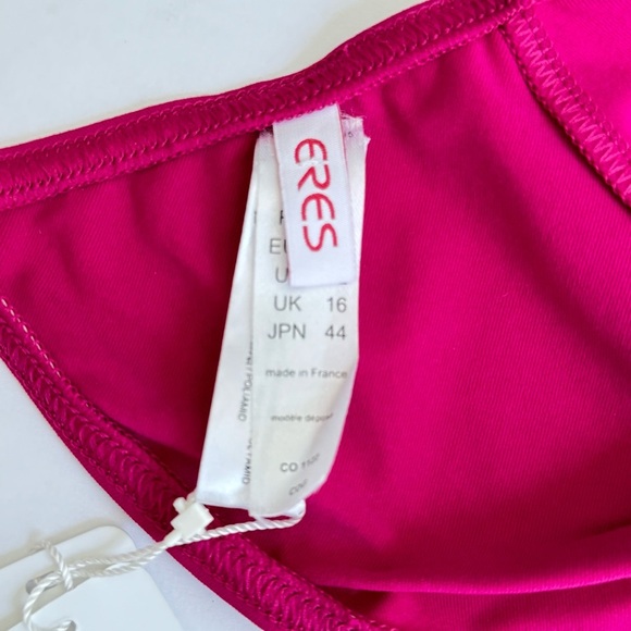 NWT ERES “Lumi” Multi Position Triangle Bikini Top Pink Fizz with Braiding - Picture 11 of 16
